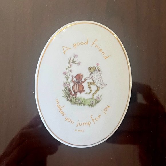 Genuine Porcelain 4- Piece 'Tiny Talks' Joyful Phrases Plaques! - Picture 5 of 10
